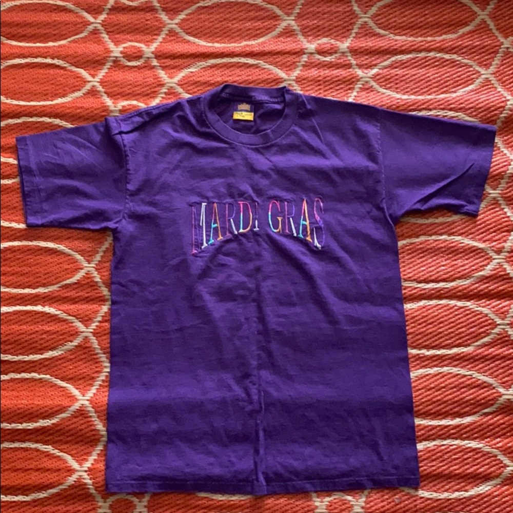 MARDI GRAS Vintage Tee. 90’s . RARE. L